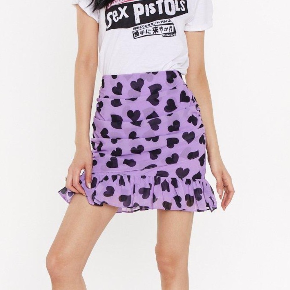 Ruched Mini Skirt